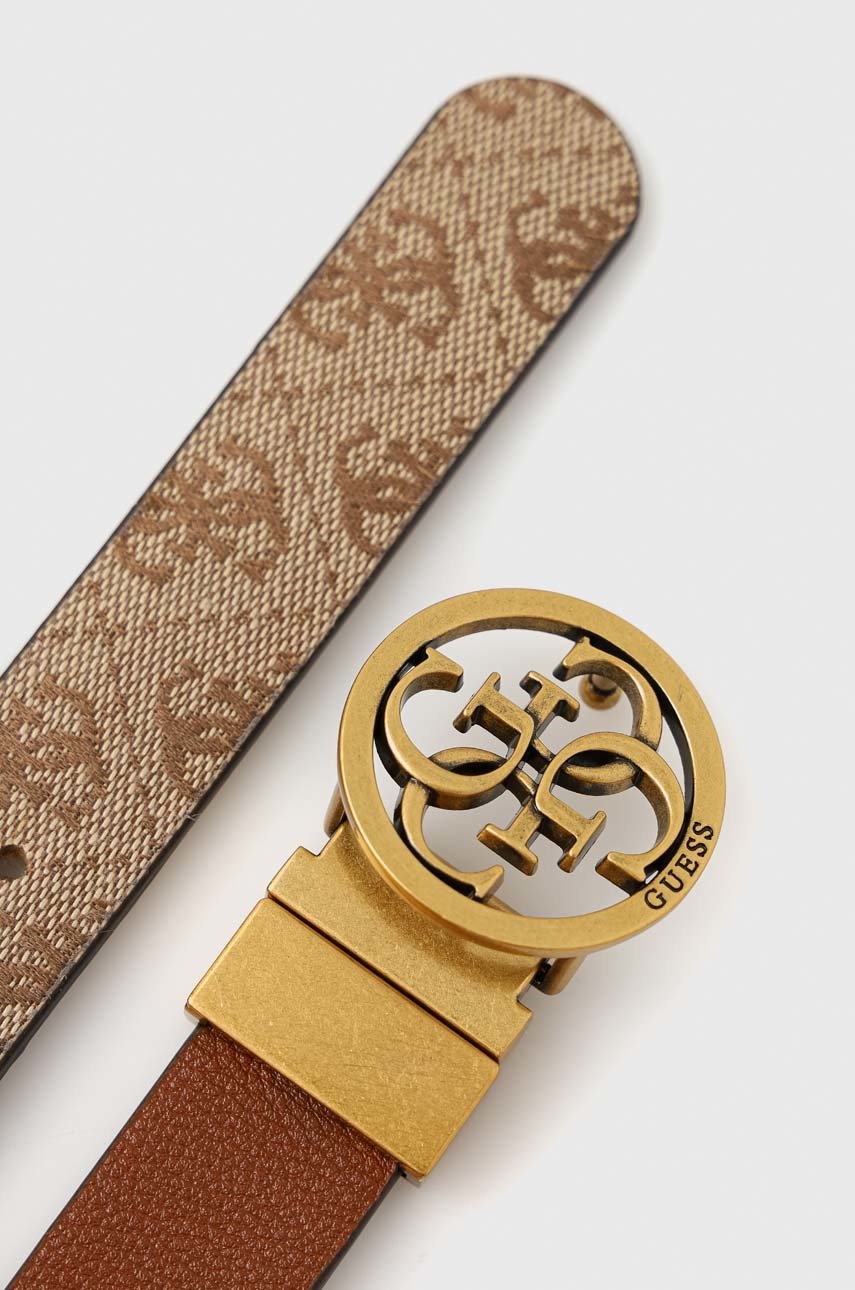 

Колан с две лица Guess дамски в кафяво, Кафяв