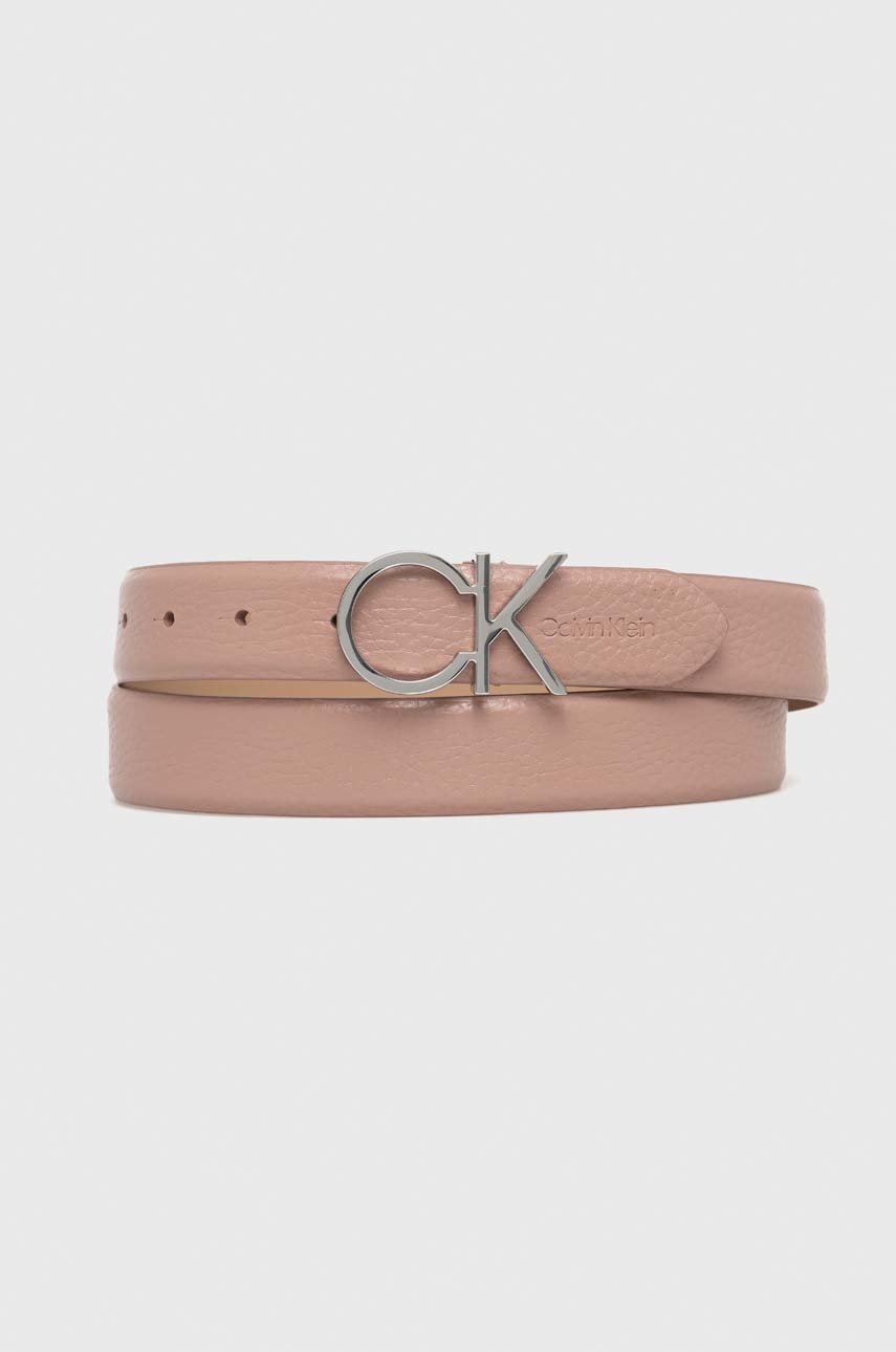 

Кожен колан Calvin Klein дамски в розово, Розов
