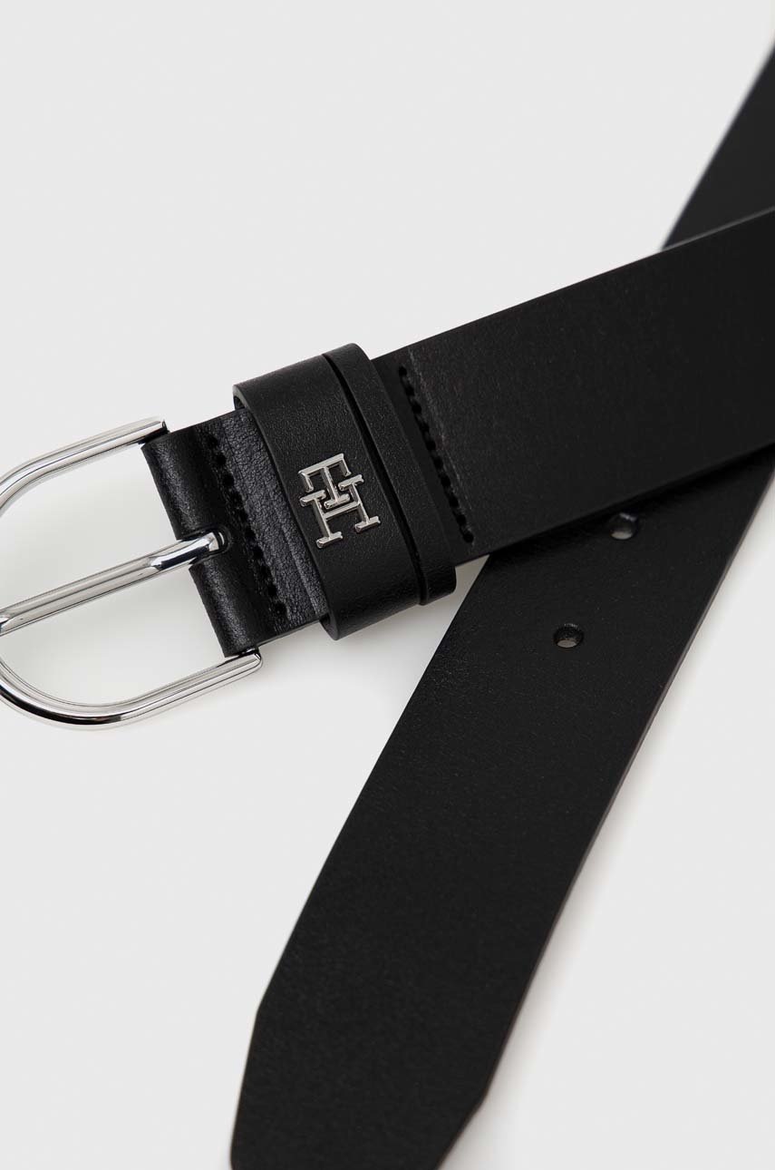 

Кожаный ремень Tommy Hilfiger женский цвет чёрный