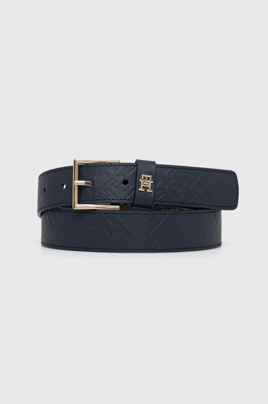 

Кожаный ремень Tommy Hilfiger женский цвет синий
