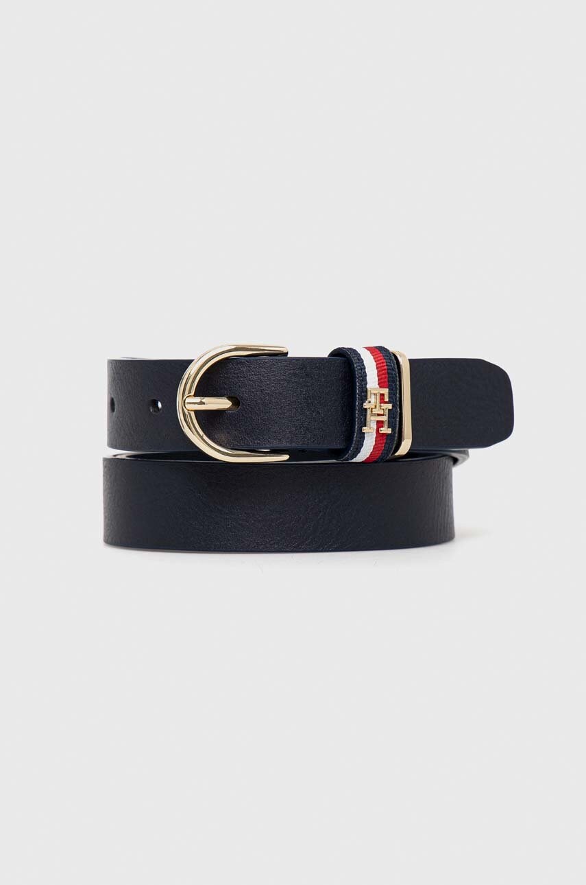 

Кожаный ремень Tommy Hilfiger женский цвет синий
