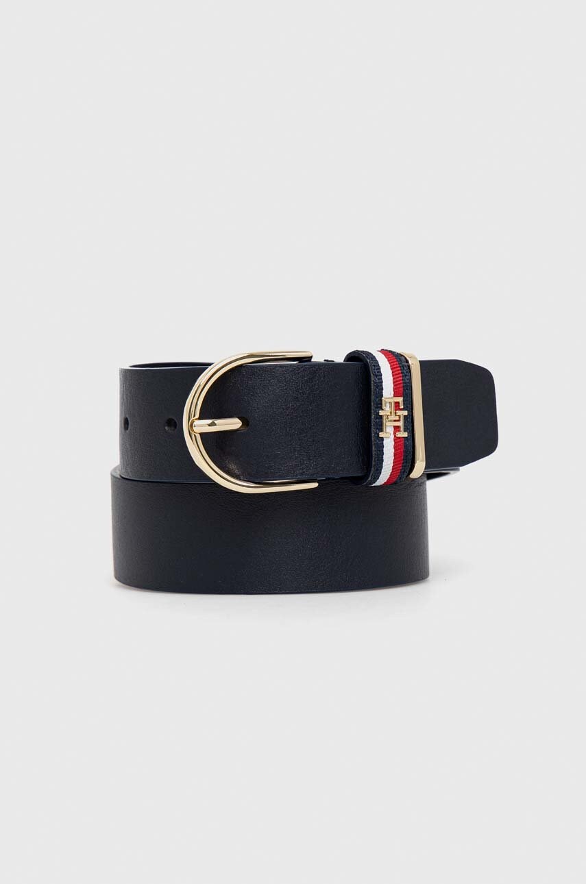 

Кожаный ремень Tommy Hilfiger женский цвет синий