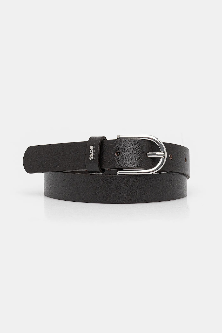 HUGO curea de piele culoarea negru, 50486616