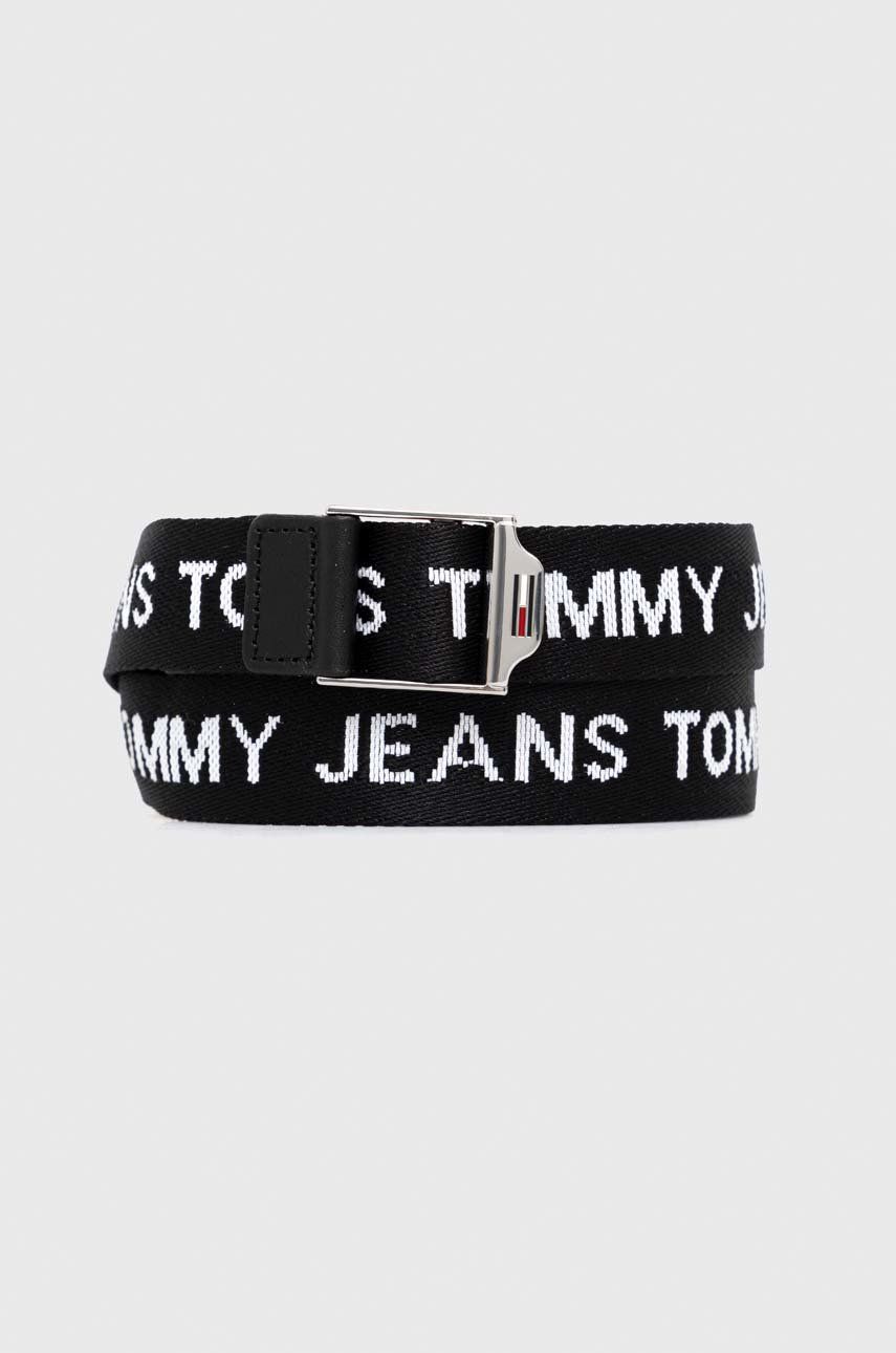 Tommy Jeans curea femei, culoarea negru