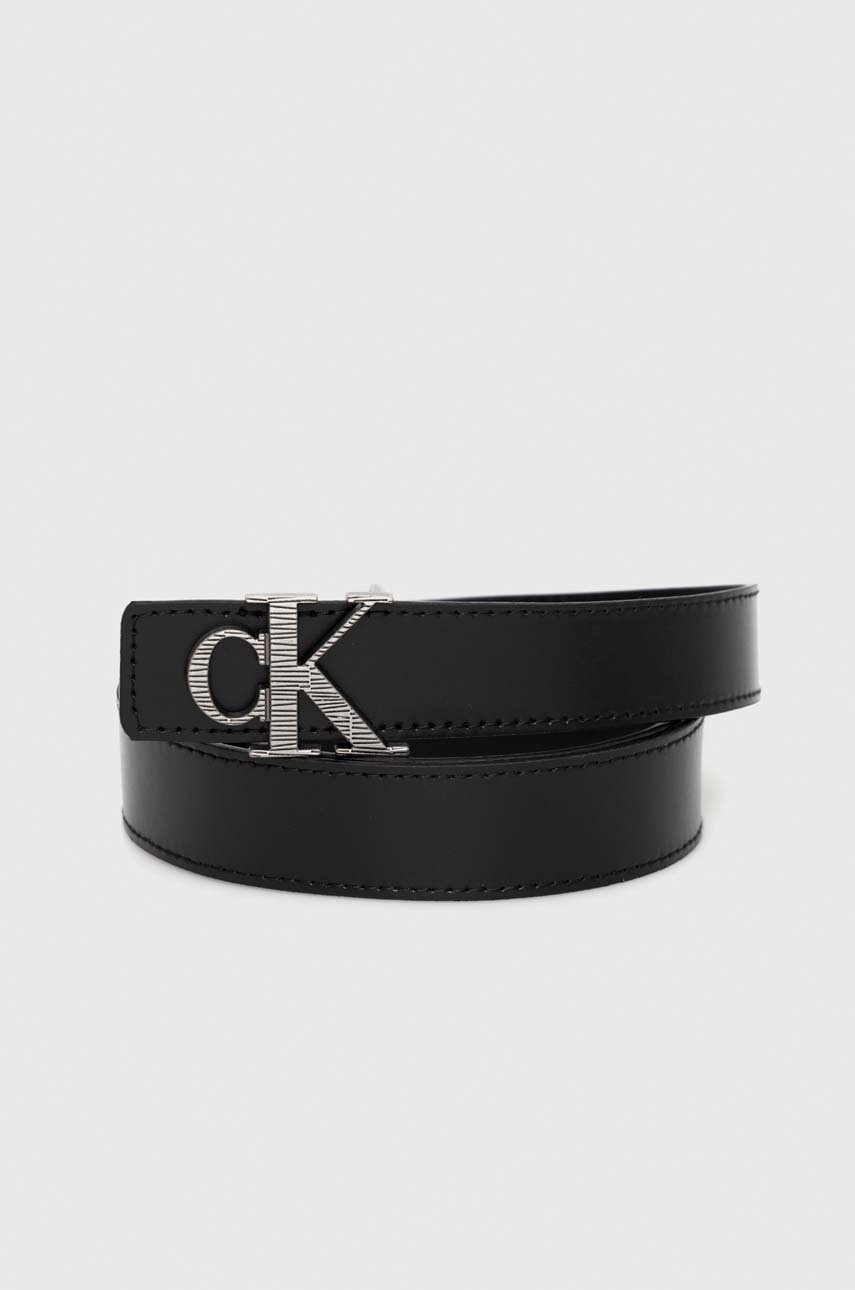 

Кожен колан Calvin Klein Jeans дамски в черно, Черен