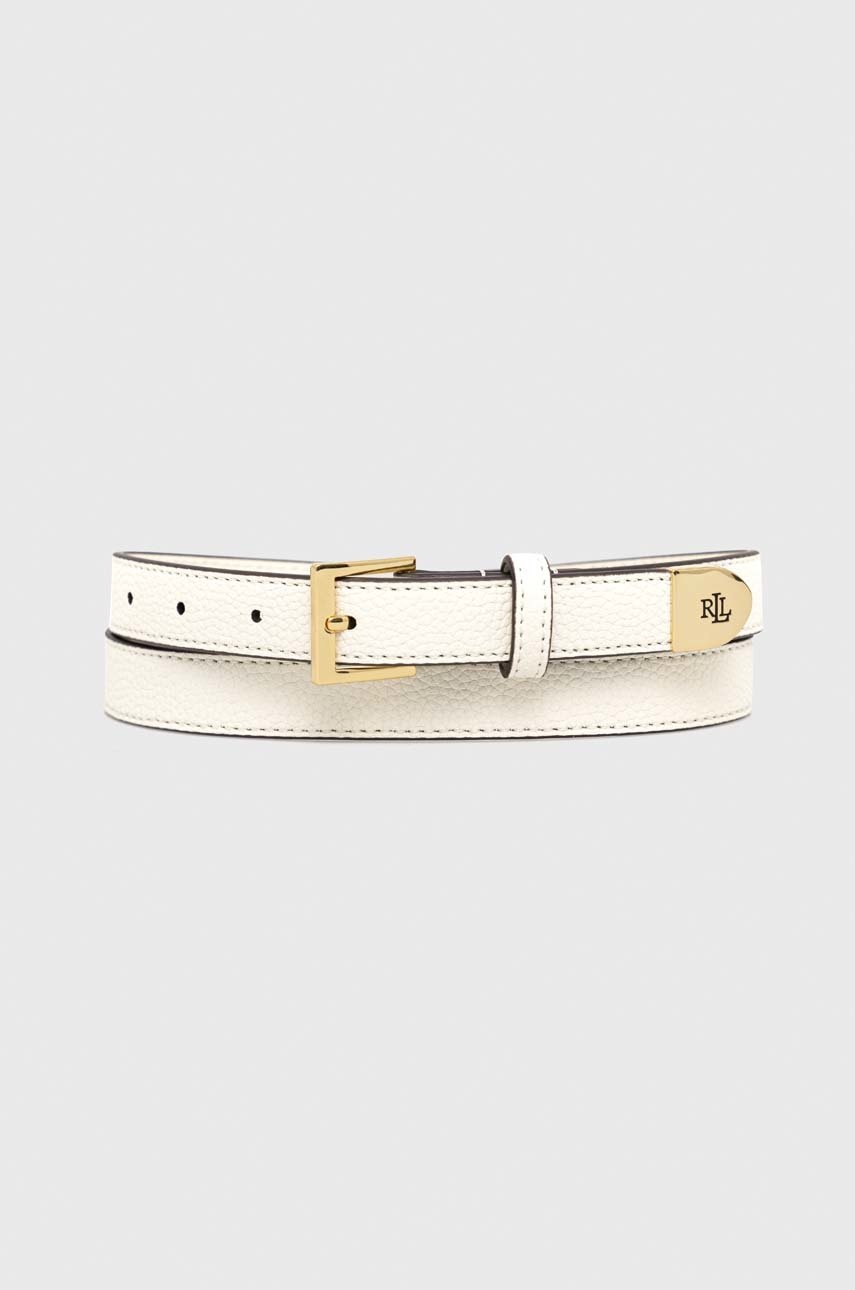 

Кожен колан Lauren Ralph Lauren дамски в бежово, Бежов