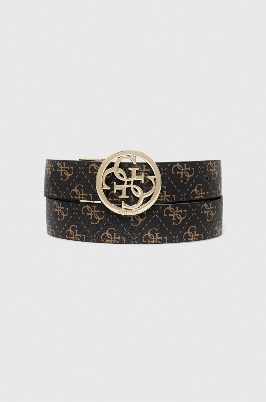 

Двосторонній ремінь Guess жіночий колір чорний