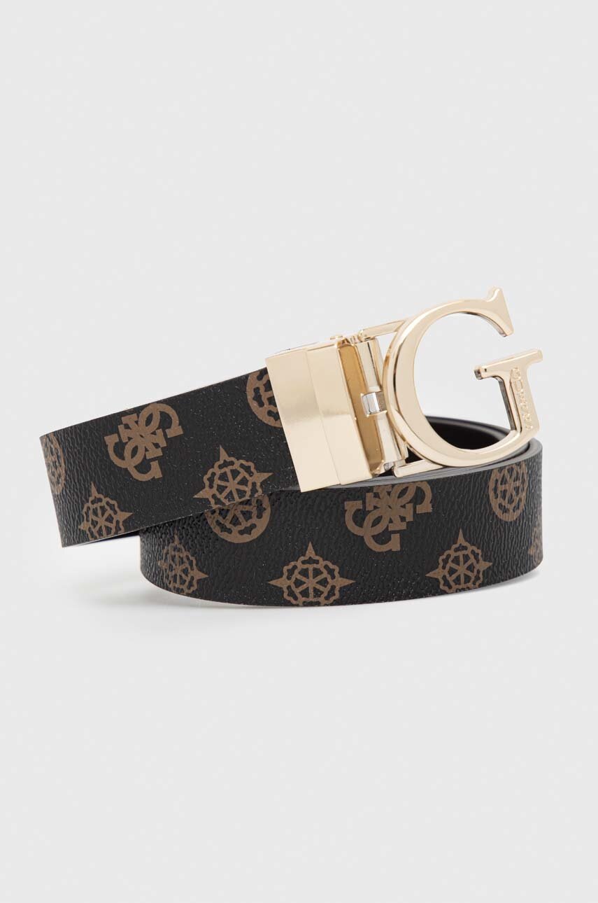 

Колан с две лица Guess дамски в черно, Черен