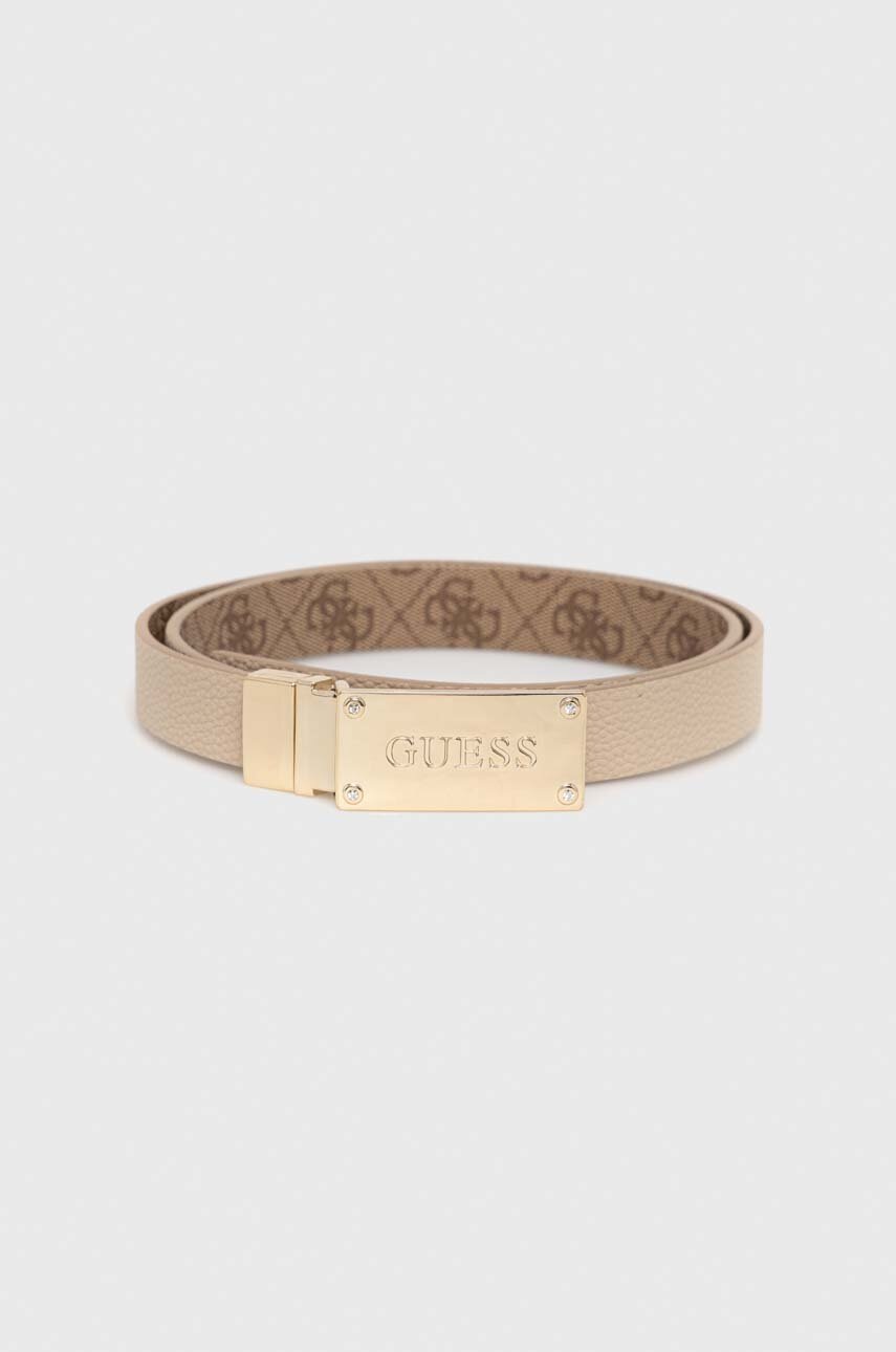 

Колан с две лица Guess дамски в бежово, Бежов