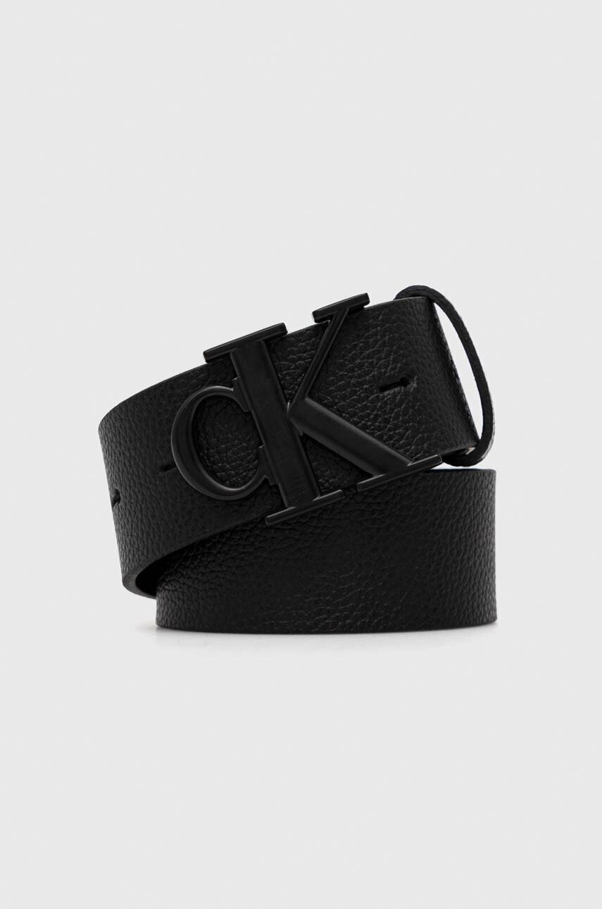 

Кожен колан Calvin Klein Jeans дамски в черно, Черен