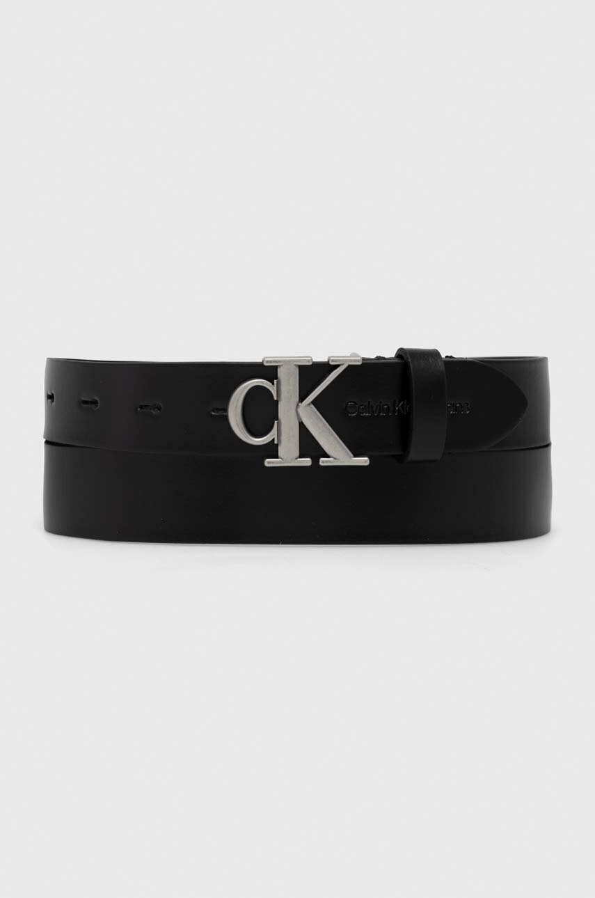 

Кожен колан Calvin Klein Jeans Дамски в черно, Черен