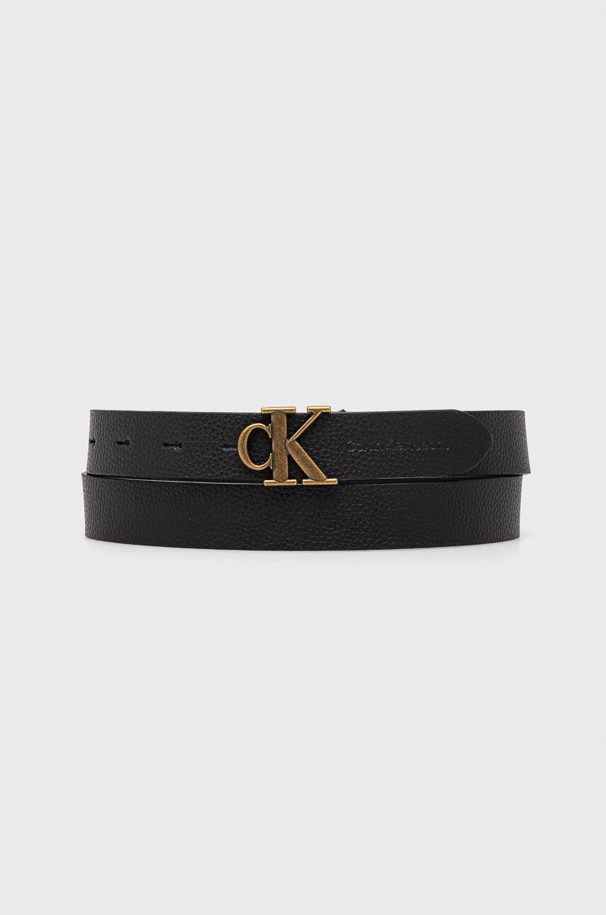 

Кожен колан Calvin Klein Jeans Дамски в черно, Черен