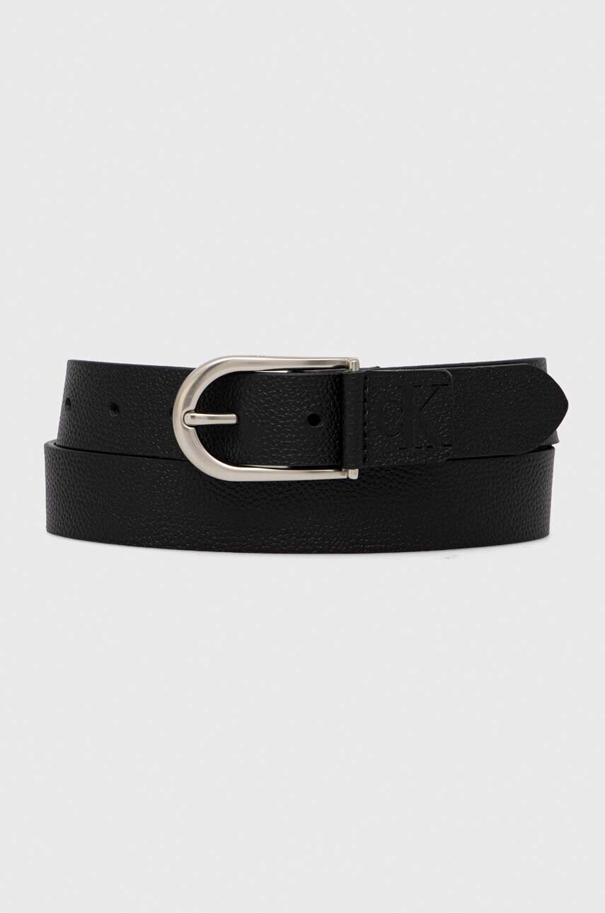 

Кожен колан Calvin Klein Jeans дамски в черно, Черен