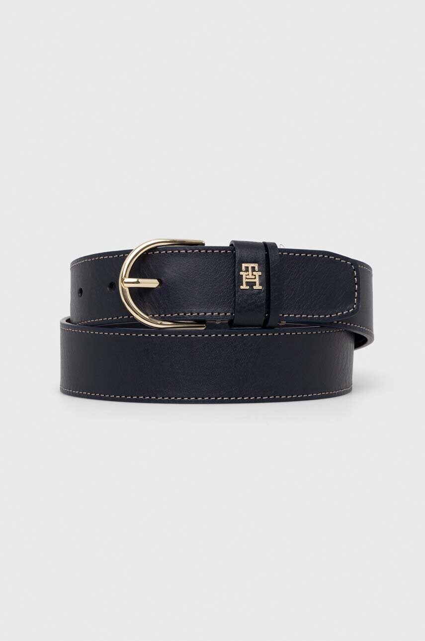 

Кожаный ремень Tommy Hilfiger женский цвет синий