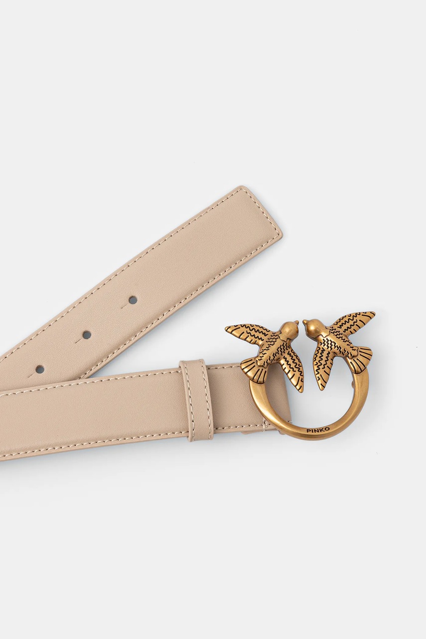 Кожаный ремень Pinko цвет бежевый 100125 A0F1