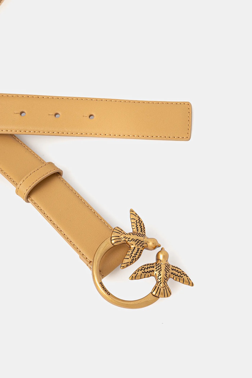 Кожаный ремень Pinko цвет бежевый 100125 A0F1