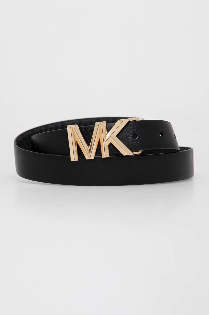 

Двосторонній шкіряний ремінь MICHAEL Michael Kors жіночий колір чорний