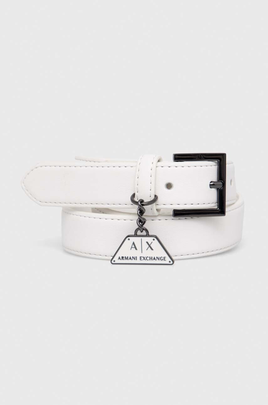 

Ремінь Armani Exchange жіночий колір білий