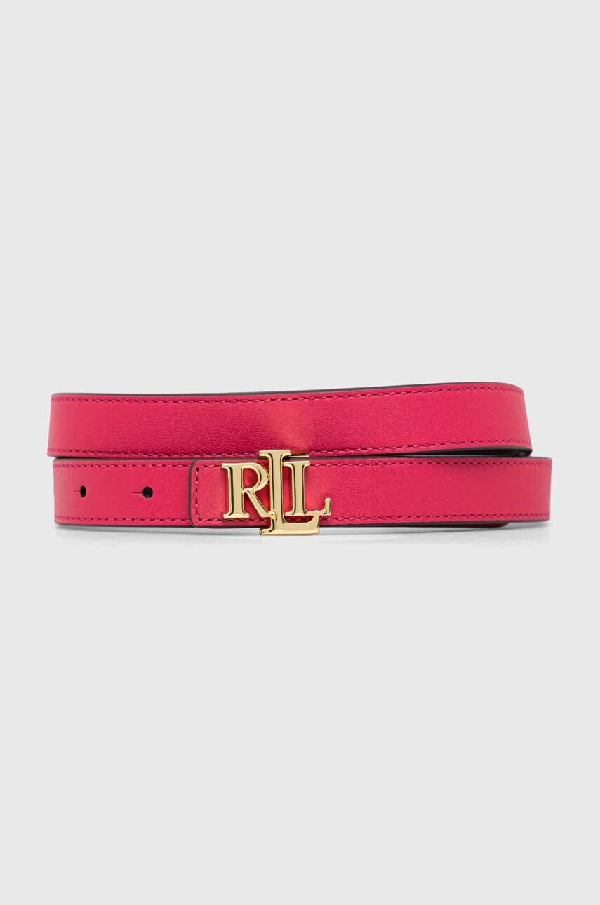 

Двухсторонний кожаный ремень Lauren Ralph Lauren женский цвет розовый