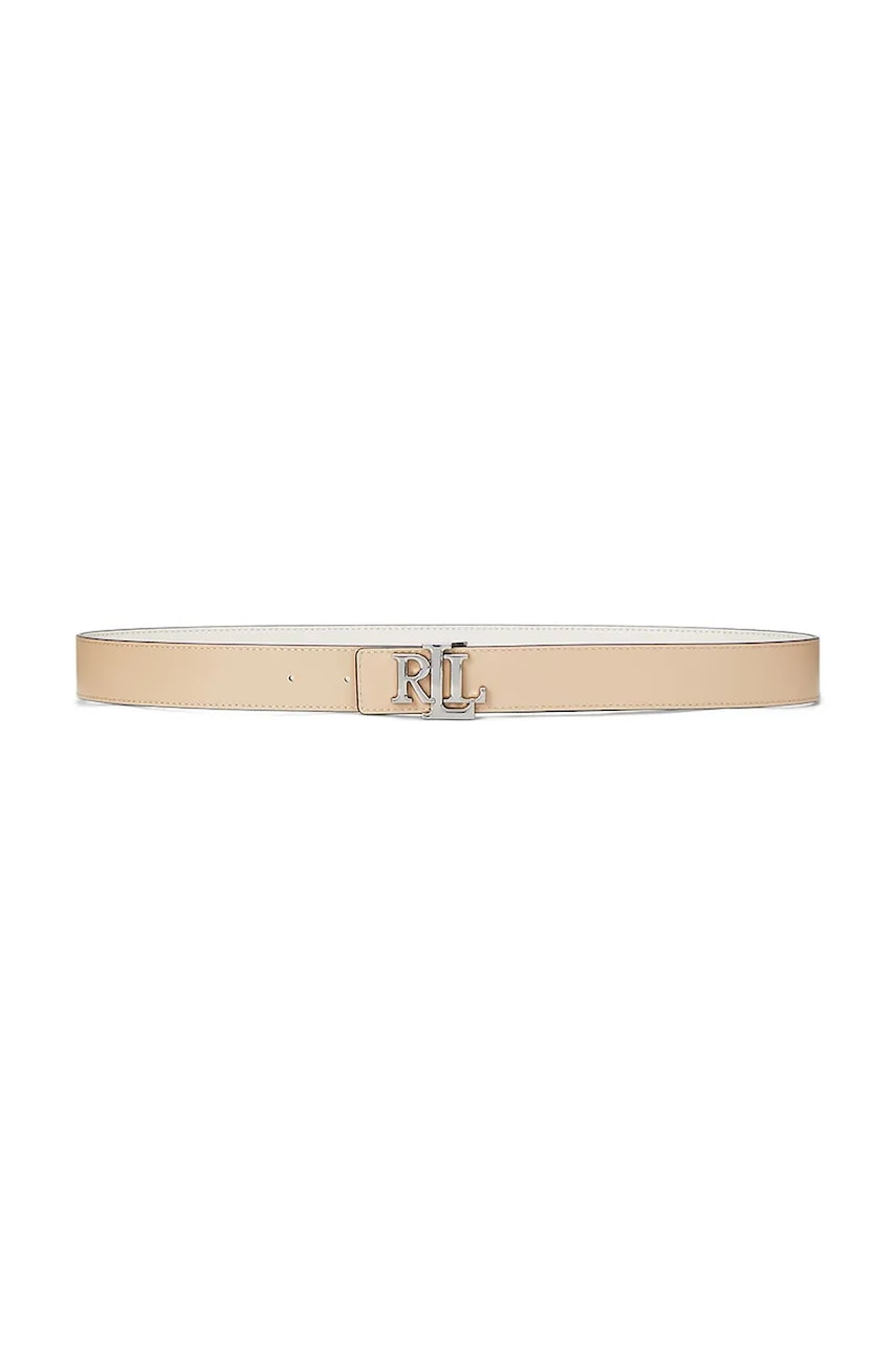 Двухсторонний кожаный ремень Lauren Ralph Lauren женский цвет бежевый 412908984 Двухсторонний кожаный ремень Lauren Ralph Lauren женский цвет бежевый 412908984