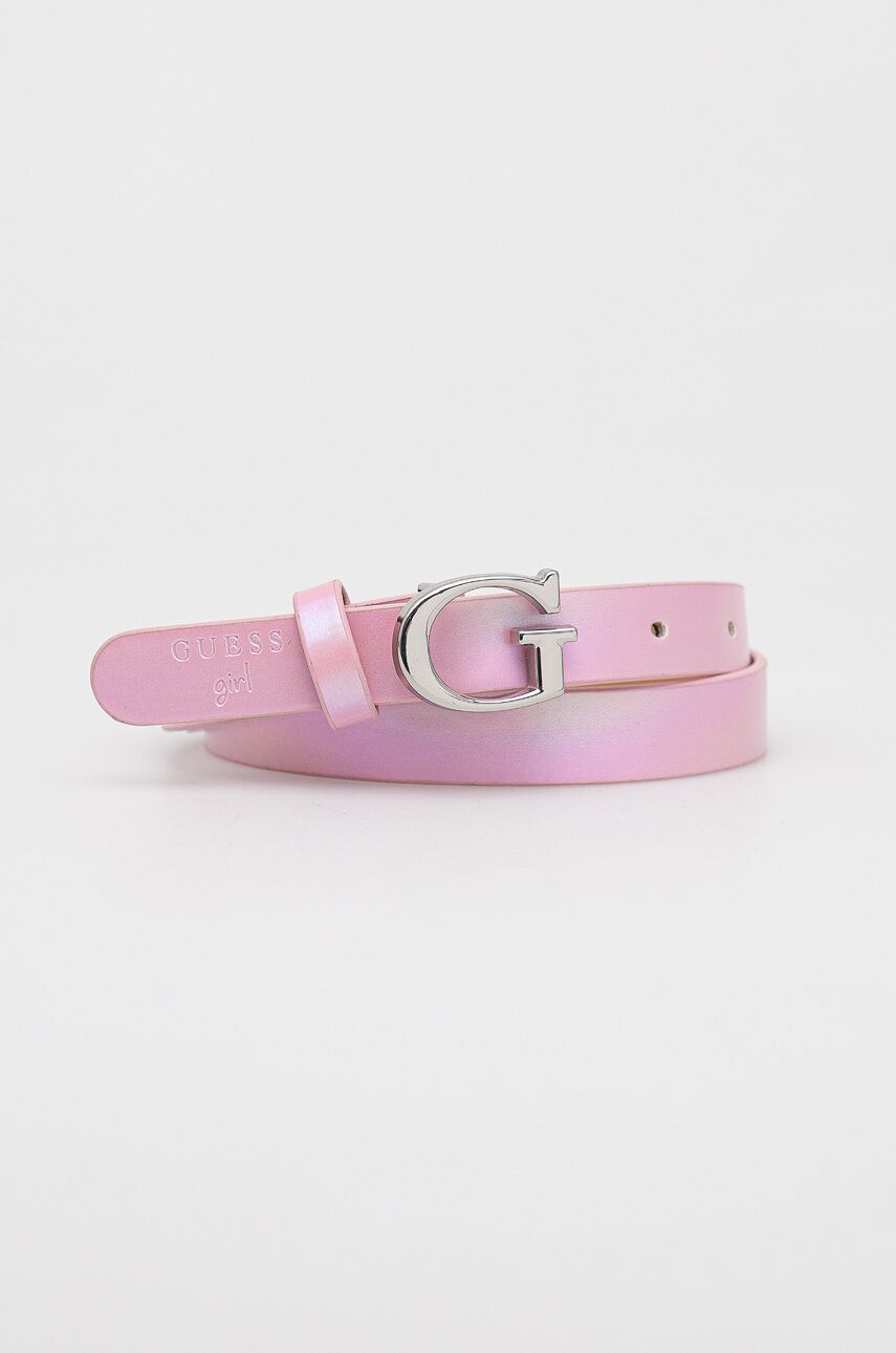 E-shop Dětský pásek Guess růžová barva