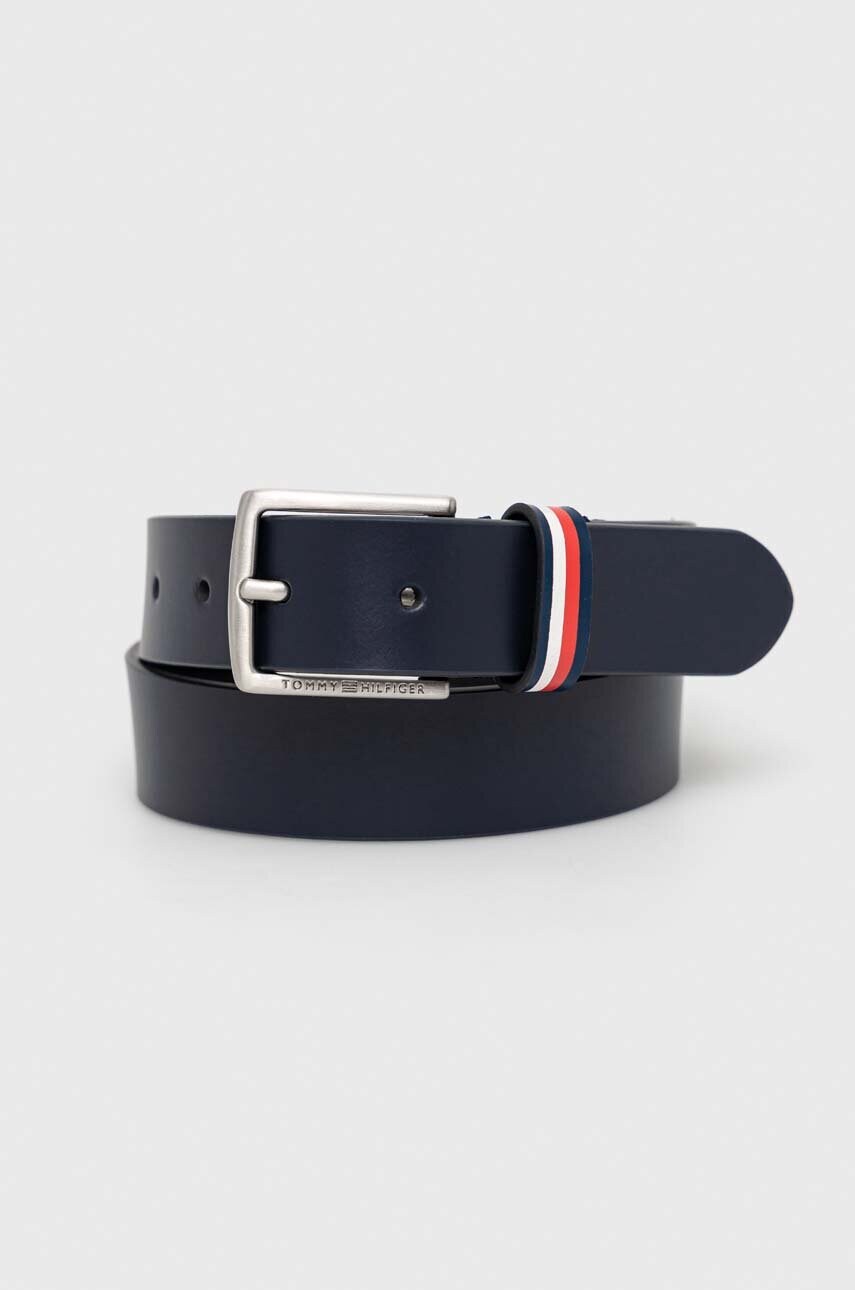 

Дитячий шкіряний ремінь Tommy Hilfiger колір синій