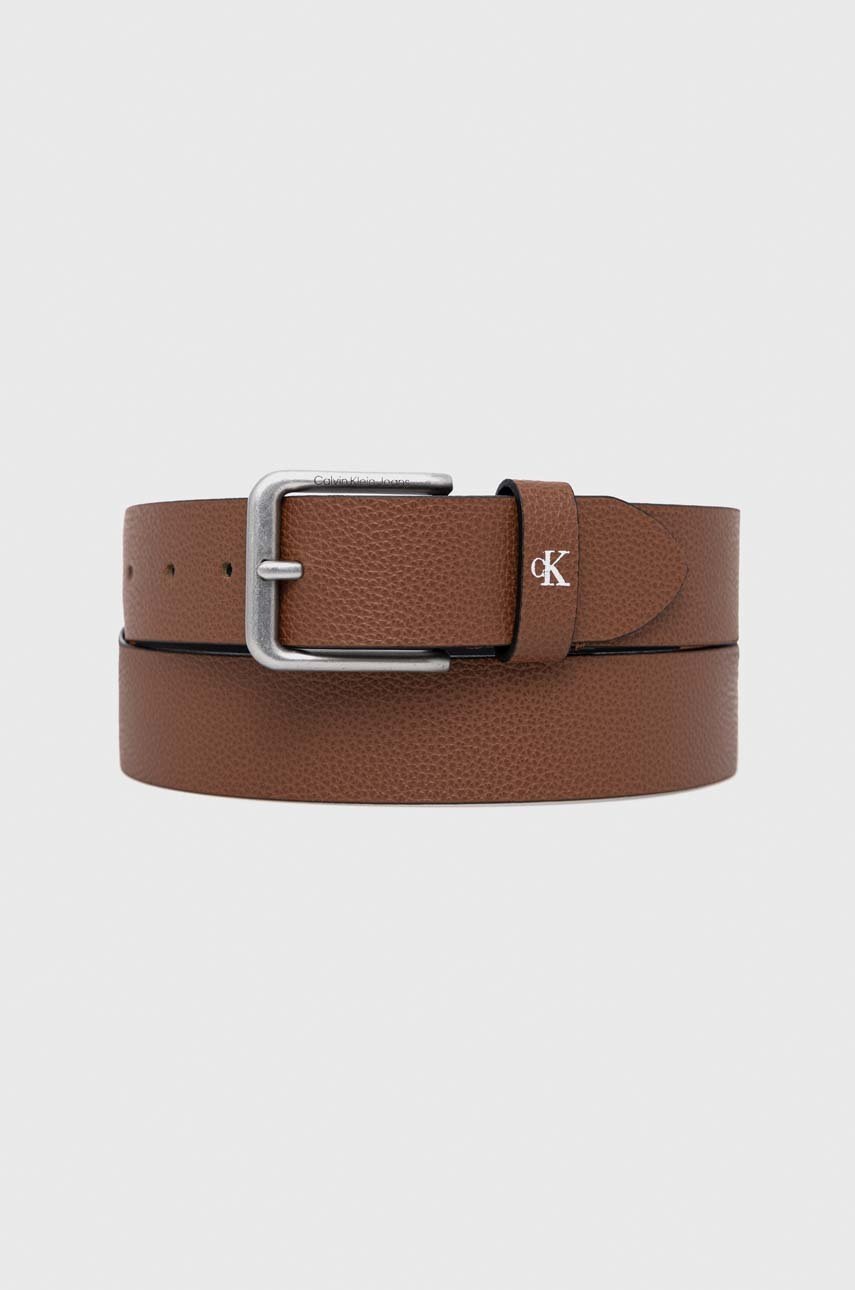 

Кожен колан Calvin Klein Jeans мъжки в кафяво, Кафяв