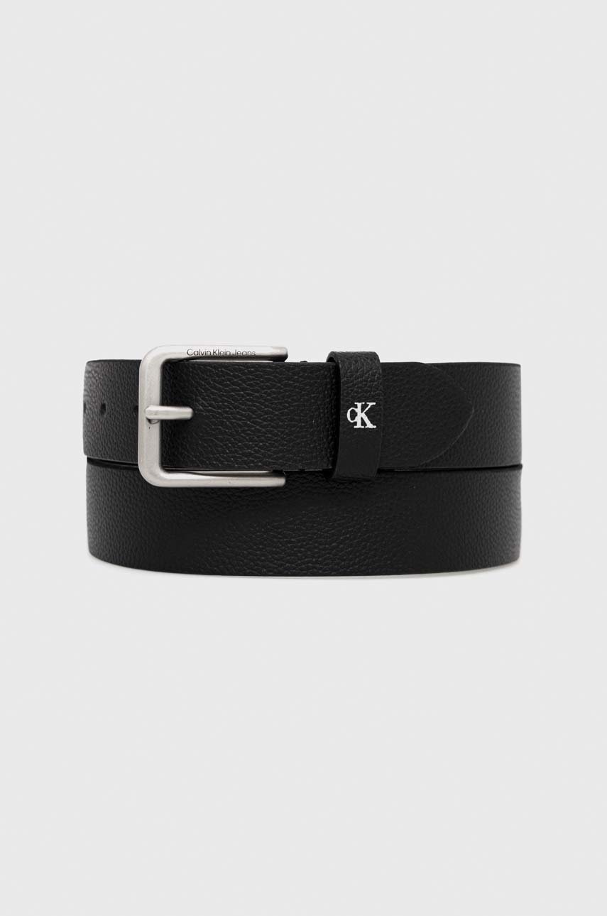 

Кожен колан Calvin Klein Jeans мъжки в черно, Черен