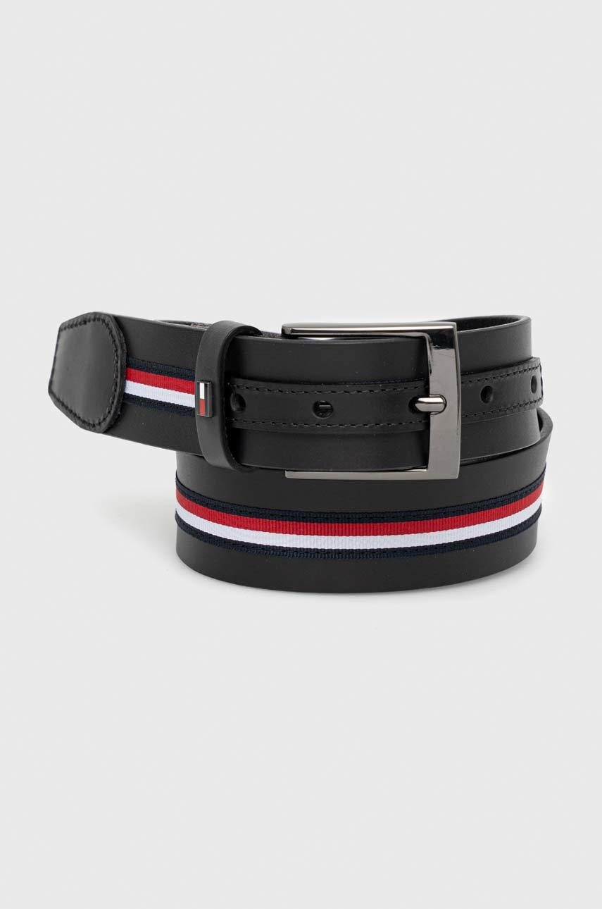 

Кожаный ремень Tommy Hilfiger мужской цвет чёрный