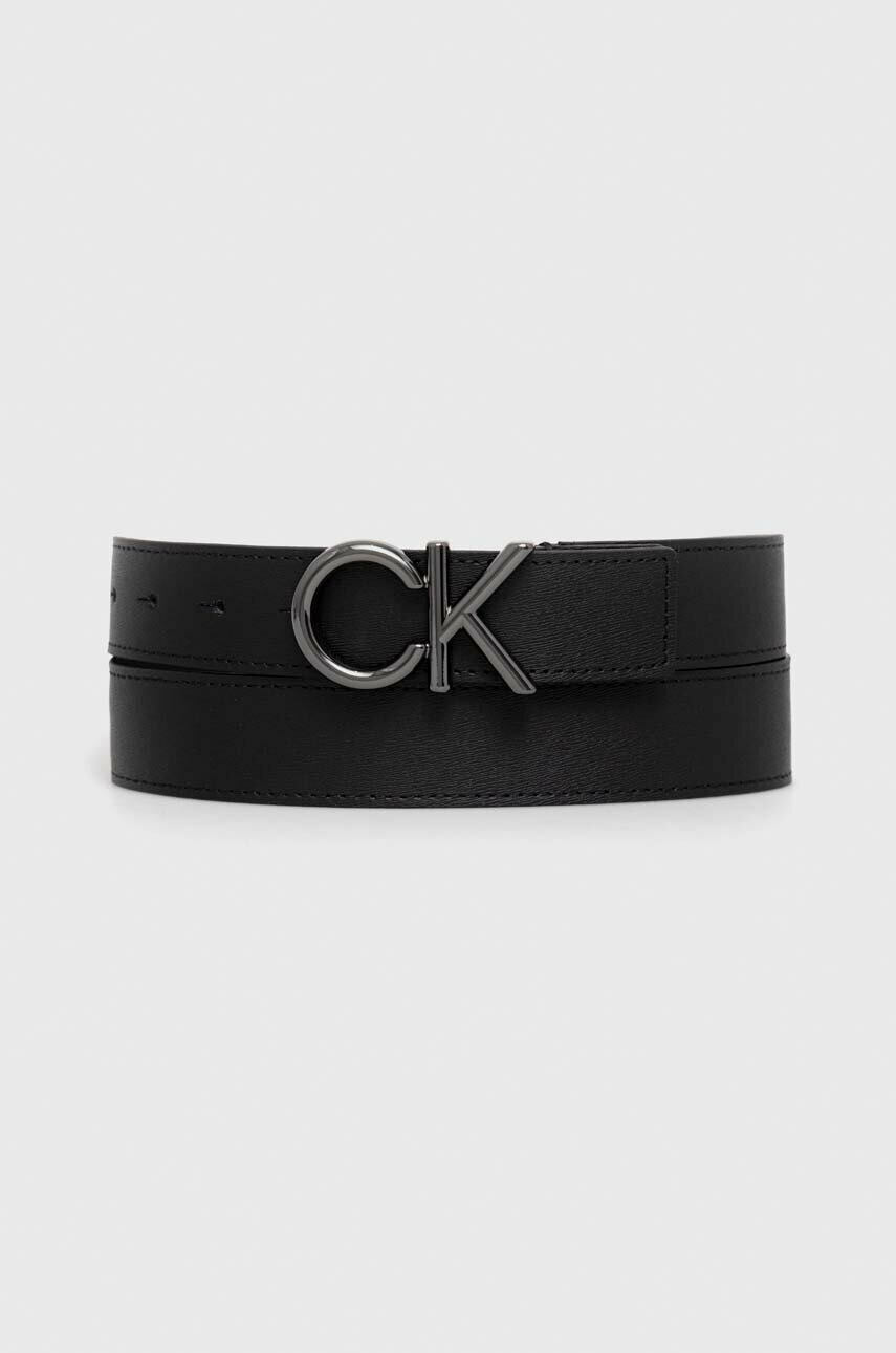 

Кожен колан Calvin Klein мъжки в черно, Черен