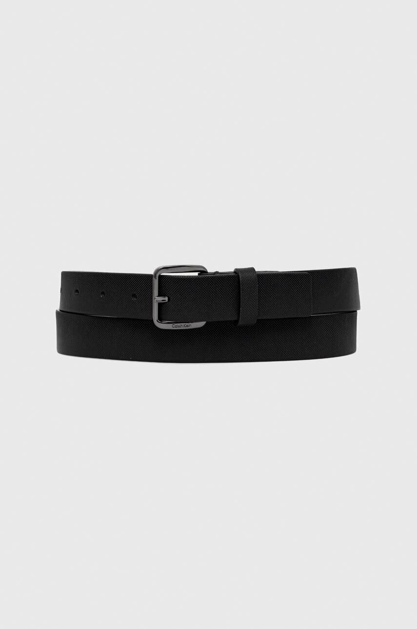 

Кожен колан Calvin Klein мъжки в черно, Черен