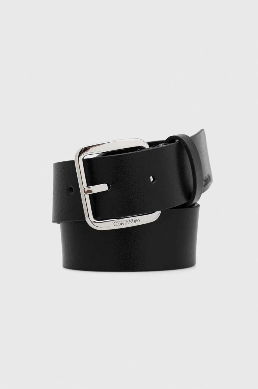 

Кожен колан Calvin Klein мъжки в черно, Черен