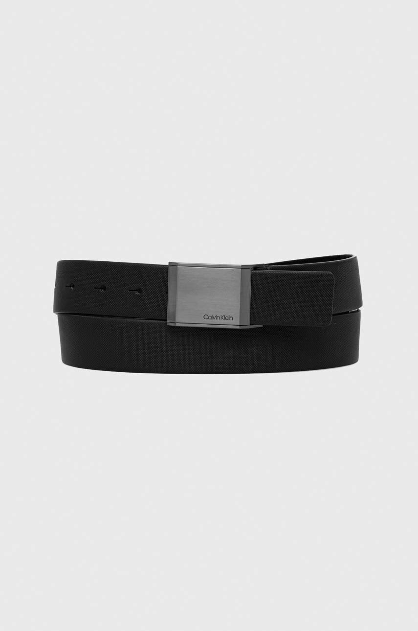 

Кожен колан Calvin Klein мъжки в черно, Черен