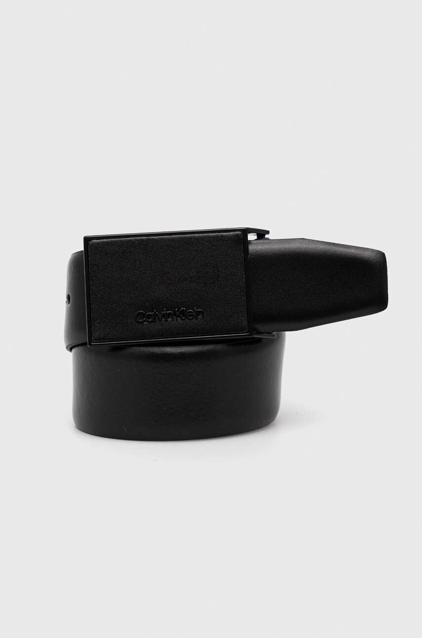 

Кожен колан Calvin Klein мъжки в черно, Черен