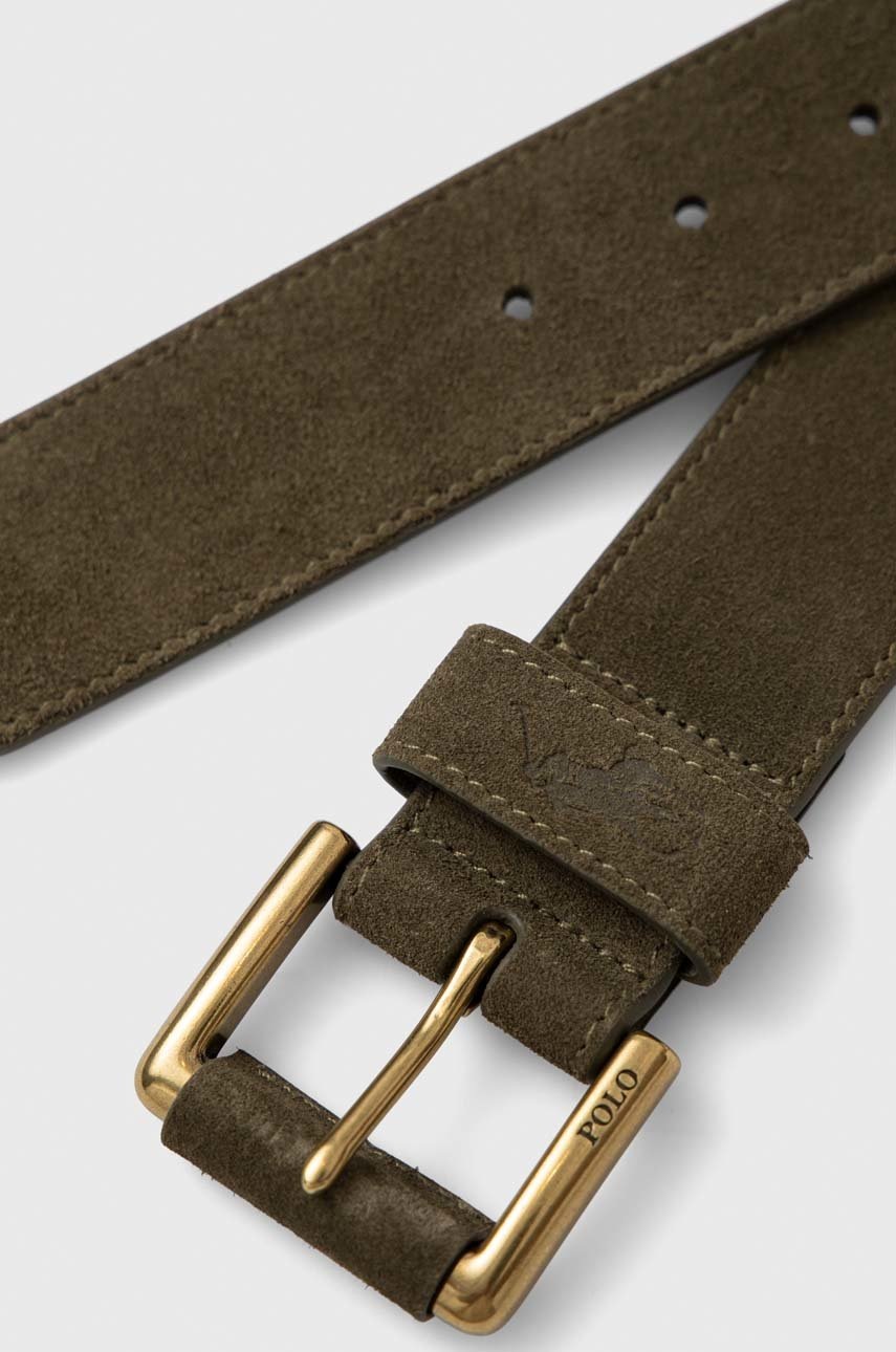 

Замшевый ремень Polo Ralph Lauren мужской цвет зелёный