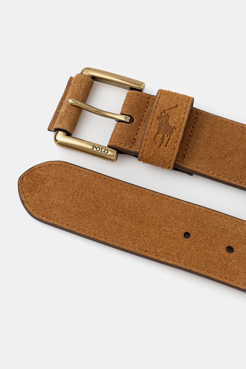Замшевый ремень Polo Ralph Lauren цвет бежевый 405854526