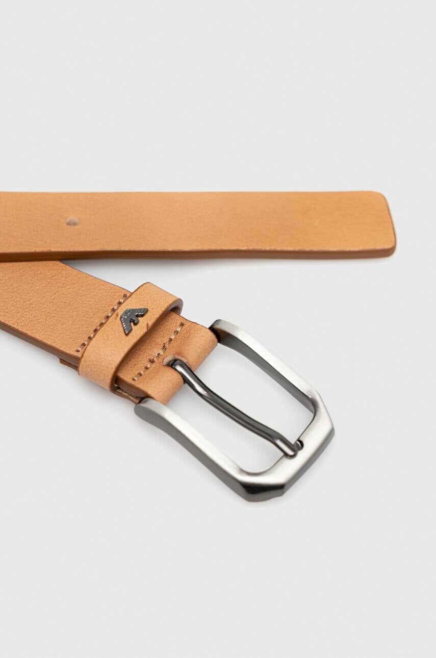 

Шкіряний ремінь Emporio Armani чоловічий колір коричневий
