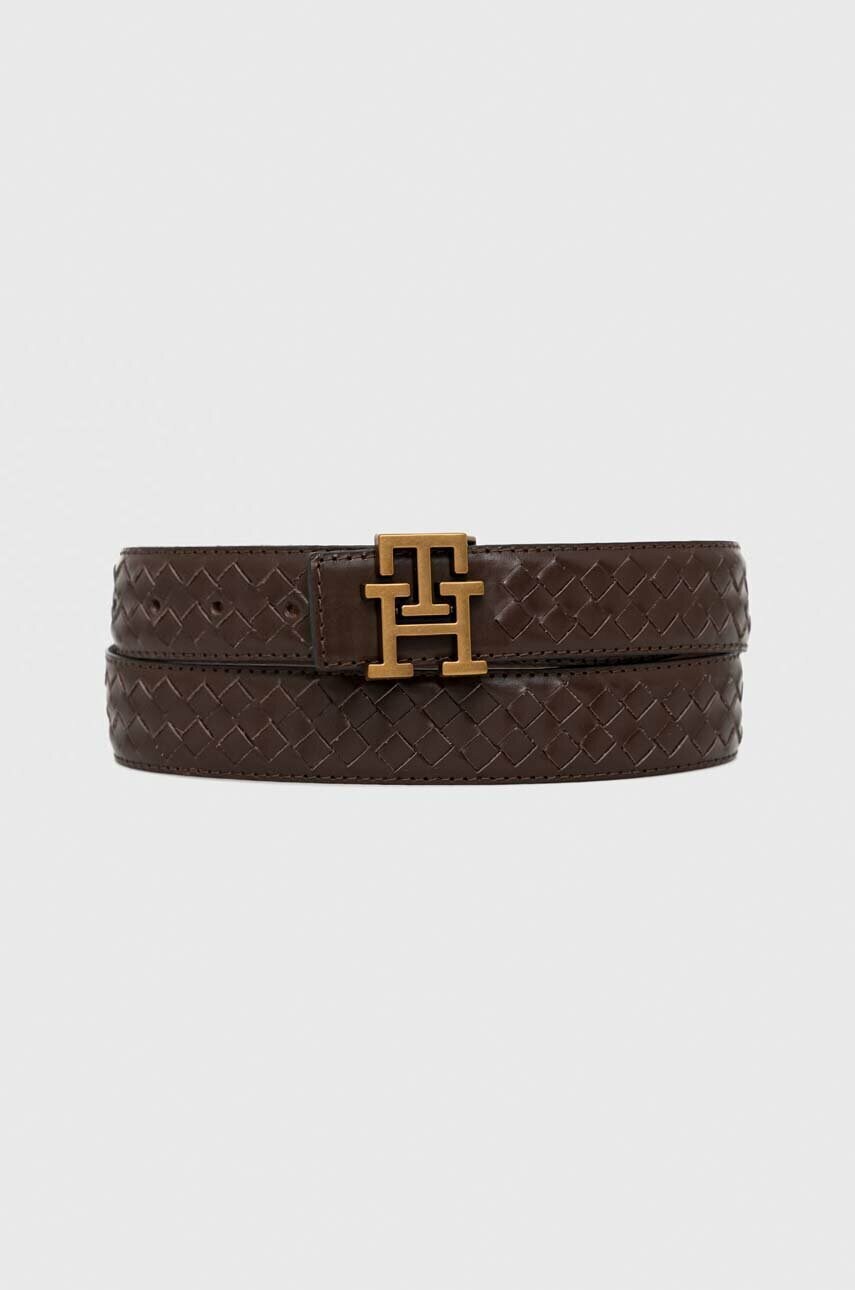 

Кожен колан с две лица Tommy Hilfiger мъжки в кафяво, Кафяв