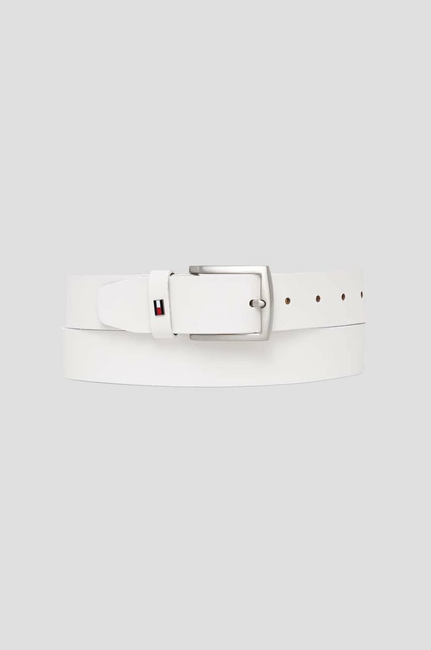 

Кожен колан Tommy Hilfiger мъжки в бяло, Бял