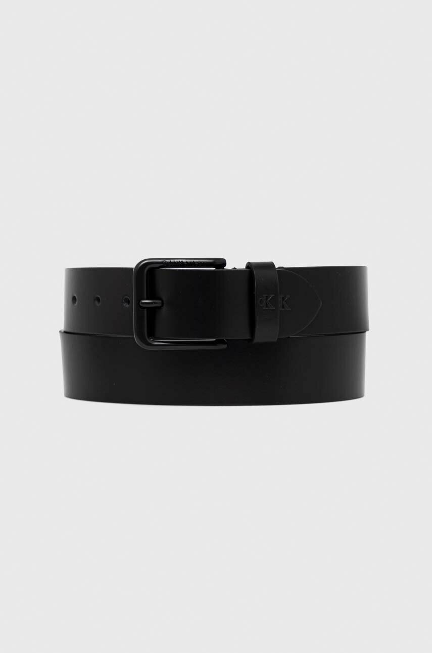 

Кожен колан Calvin Klein Jeans мъжки в черно, Черен