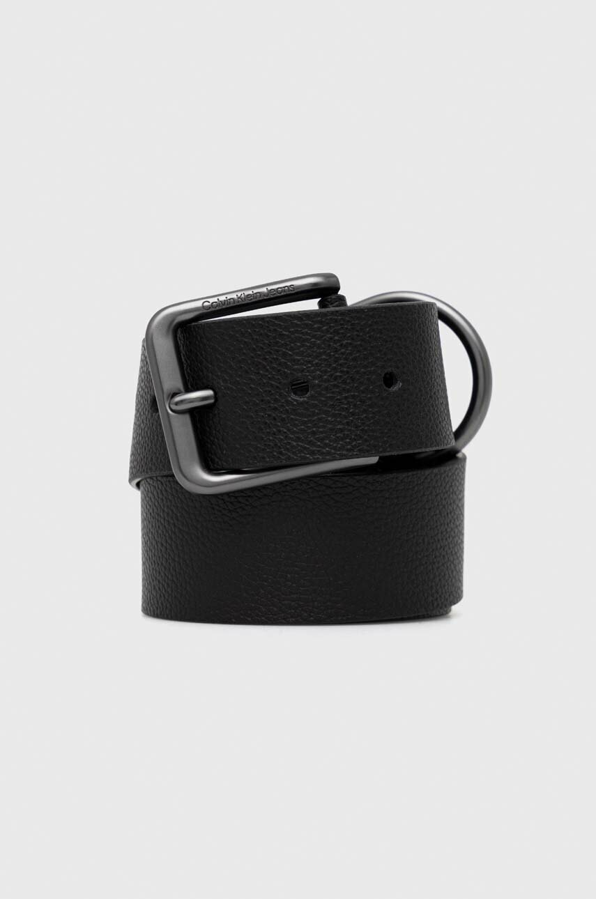 

Кожен колан Calvin Klein Jeans мъжки в черно, Черен