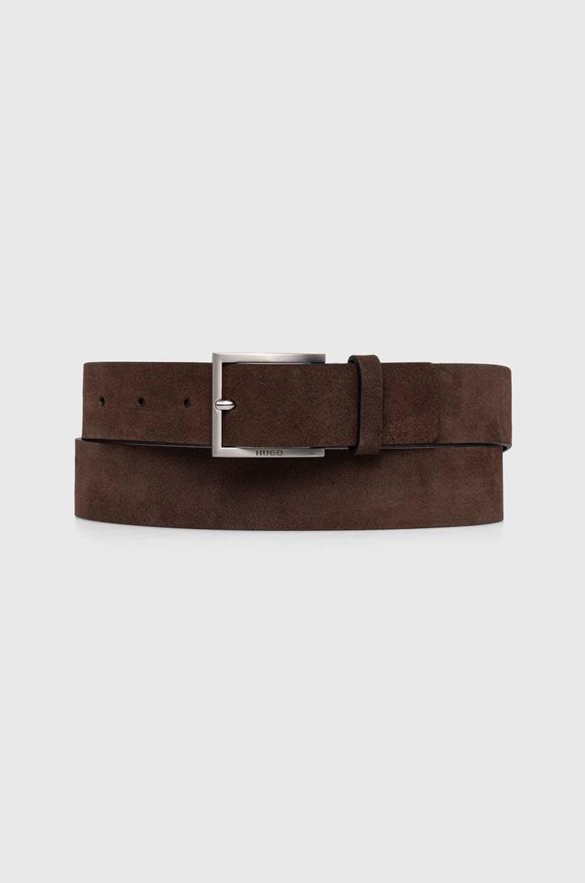 HUGO curea din piele intoarsa culoarea negru, 50497455