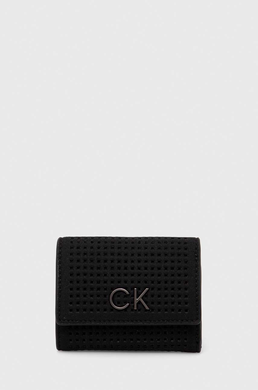 

Портфейл Calvin Klein дамски в черно, Черен