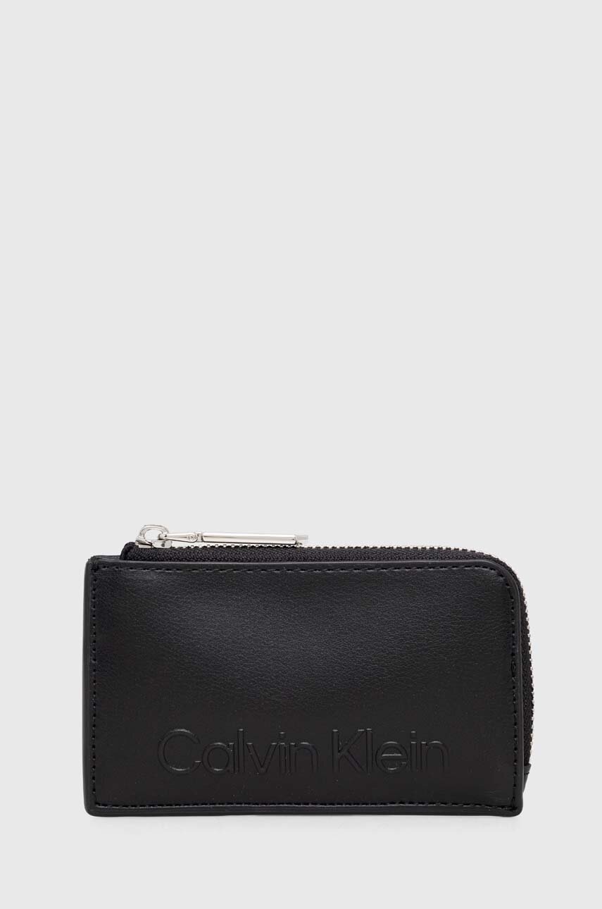 

Портфейл Calvin Klein дамски в черно, Черен