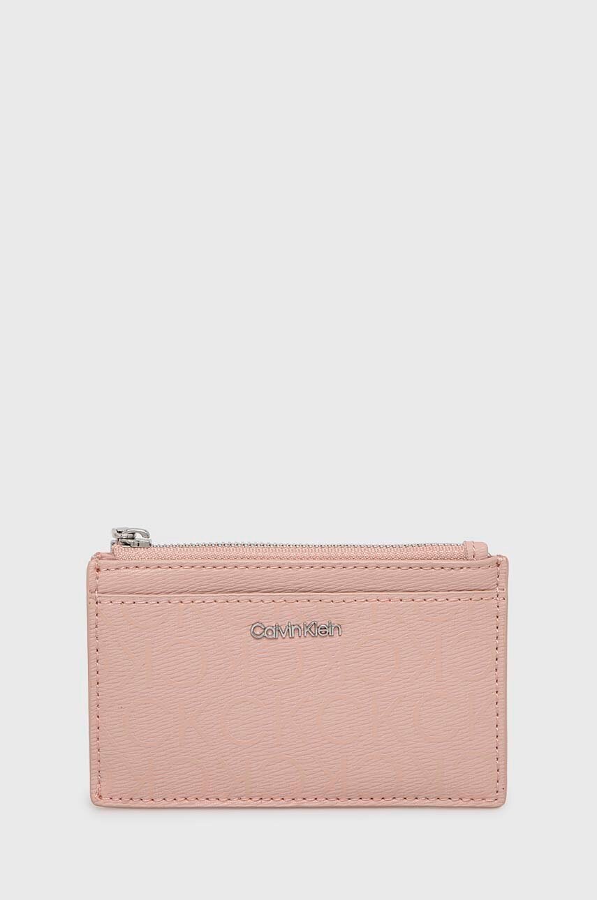 

Калъф за карти Calvin Klein дамски в розово, Розов