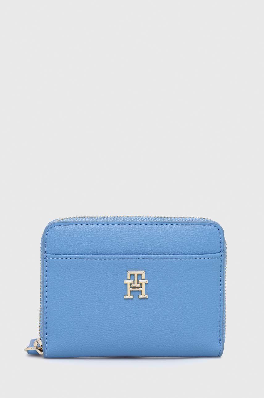 Tommy Hilfiger portfel damski kolor niebieski