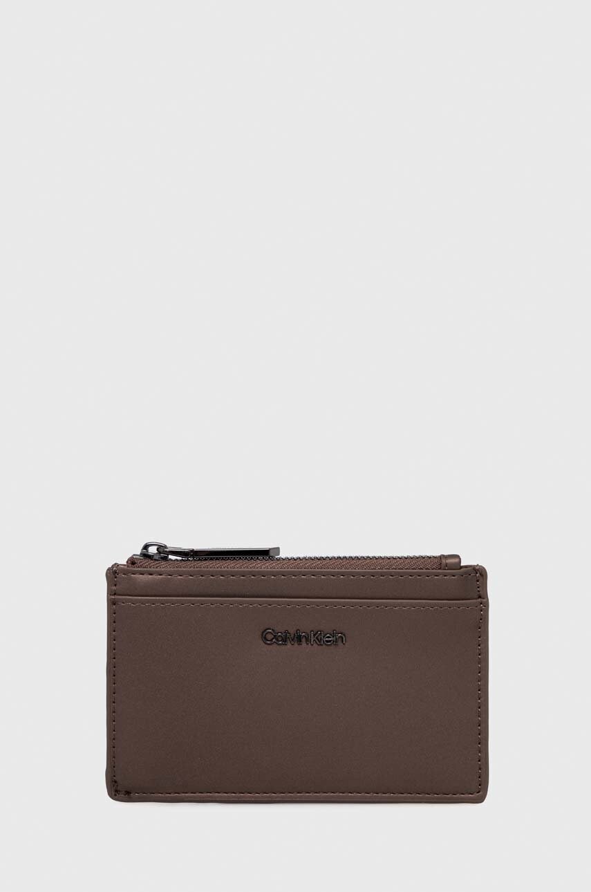 

Портмоне Calvin Klein дамски в кафяво, Кафяв