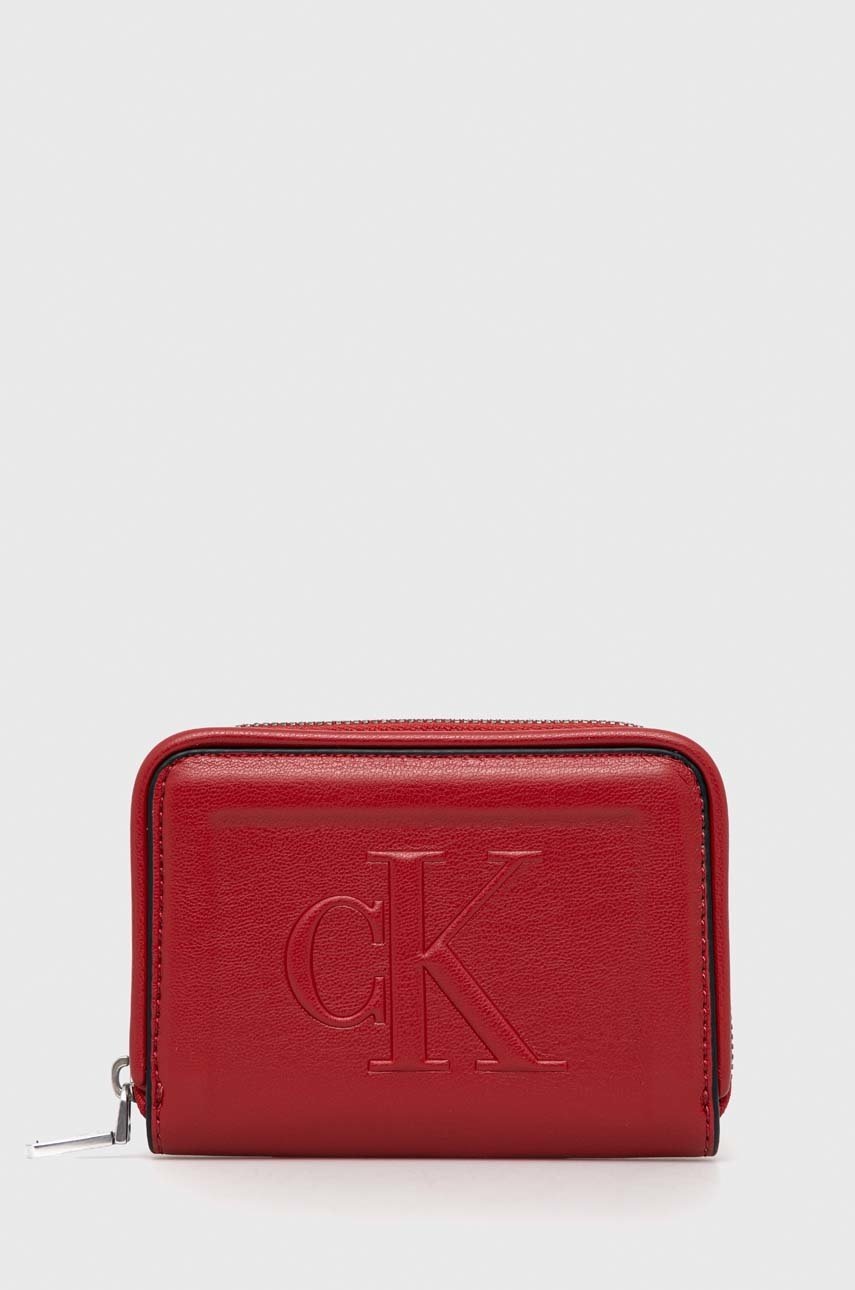 

Портмоне Calvin Klein Jeans дамски в червено, Червен