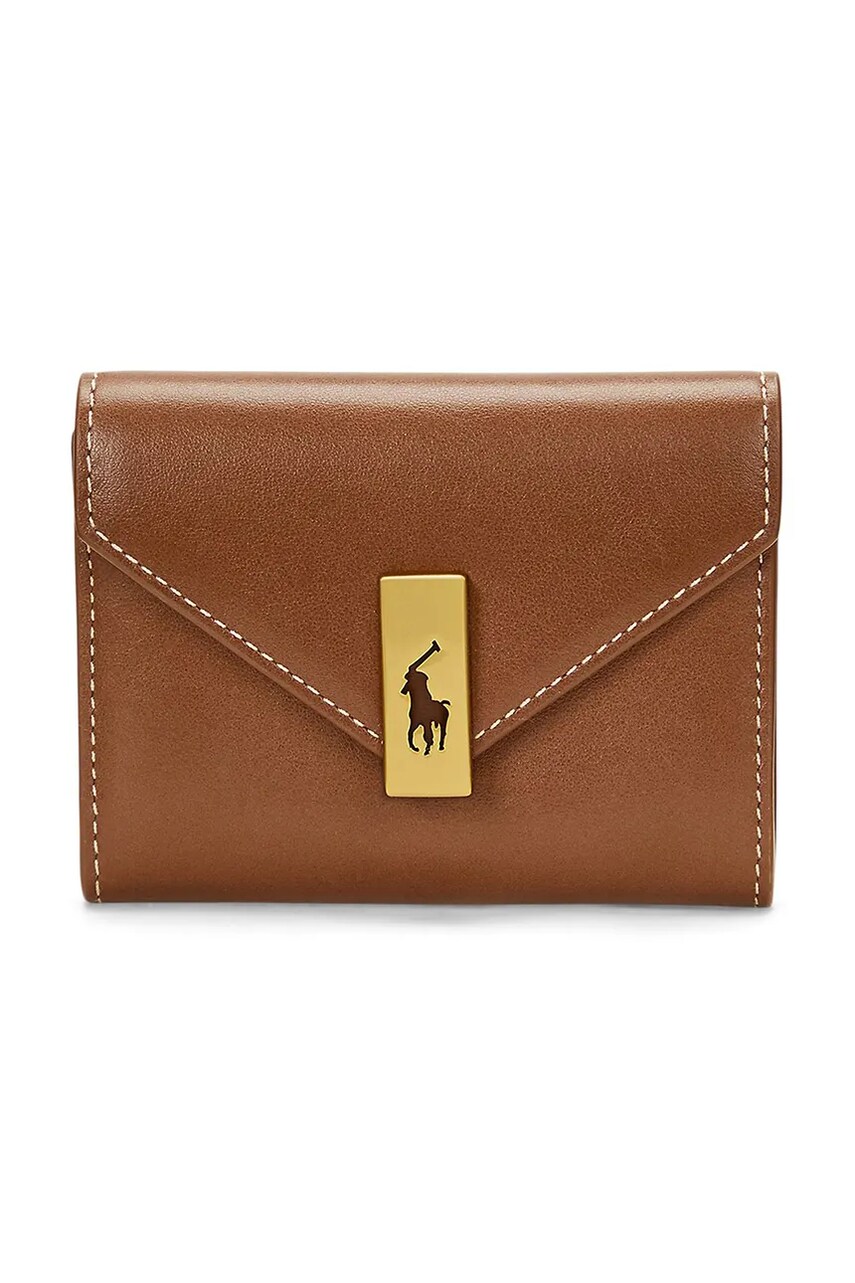 Levně Kožená peněženka Polo Ralph Lauren černá barva, 427886734