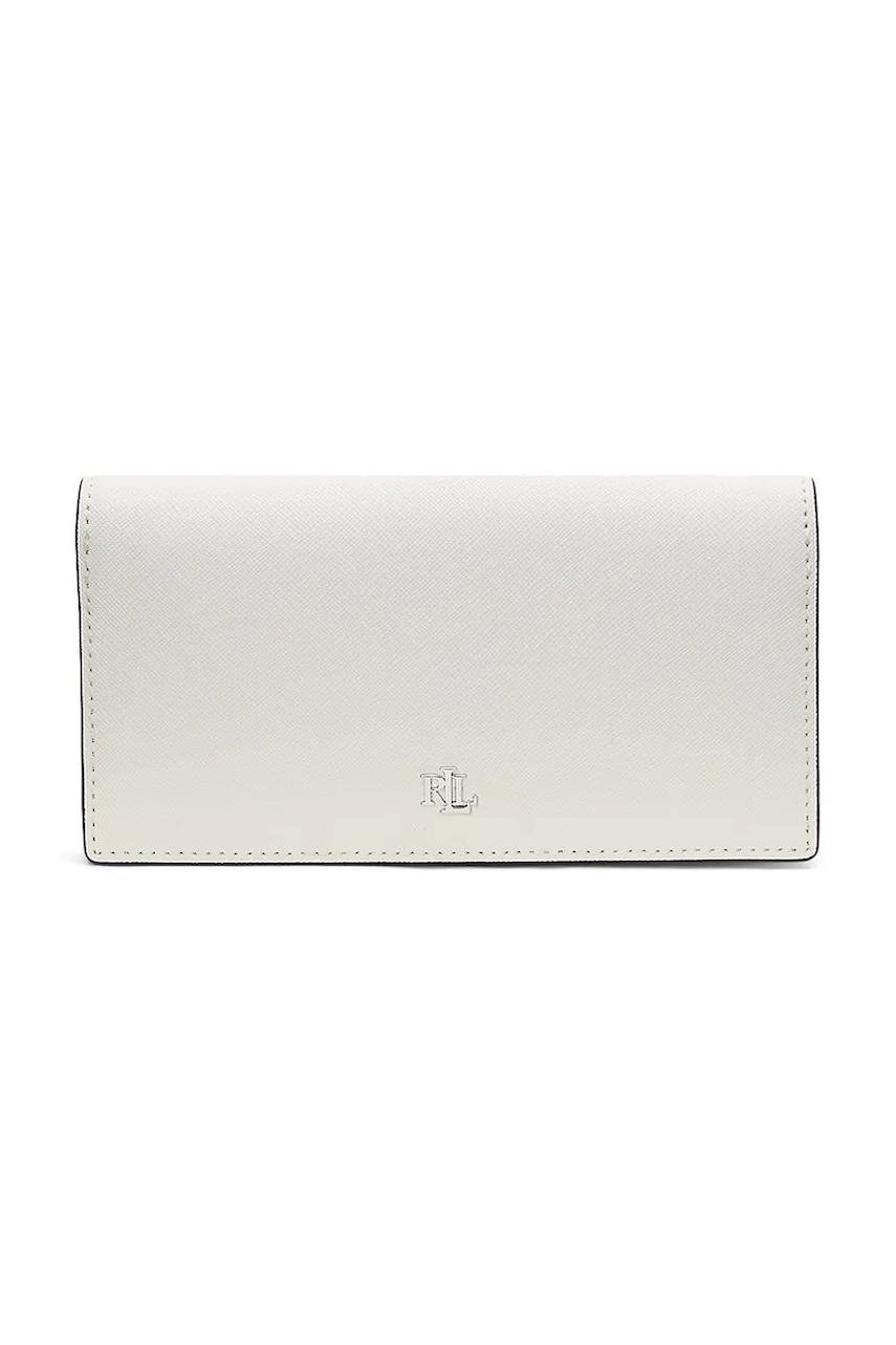 Levně Kožená peněženka Lauren Ralph Lauren zlatá barva, 432802917